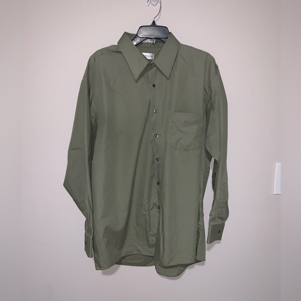 Van Heusen Green Dress Shirt Classic Fit XXL